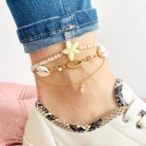 tobillera doble plana y mariposa atoi12