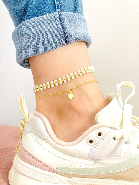 tobillera doble plana y mariposa atoi12