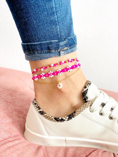 tobillera doble plana y mariposa atoi12