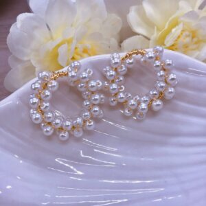 Topo Circulo Tejido en Perlas