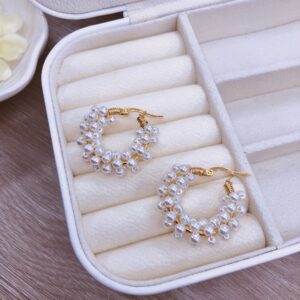 Candonga circulo Peque�o tejido en perlas