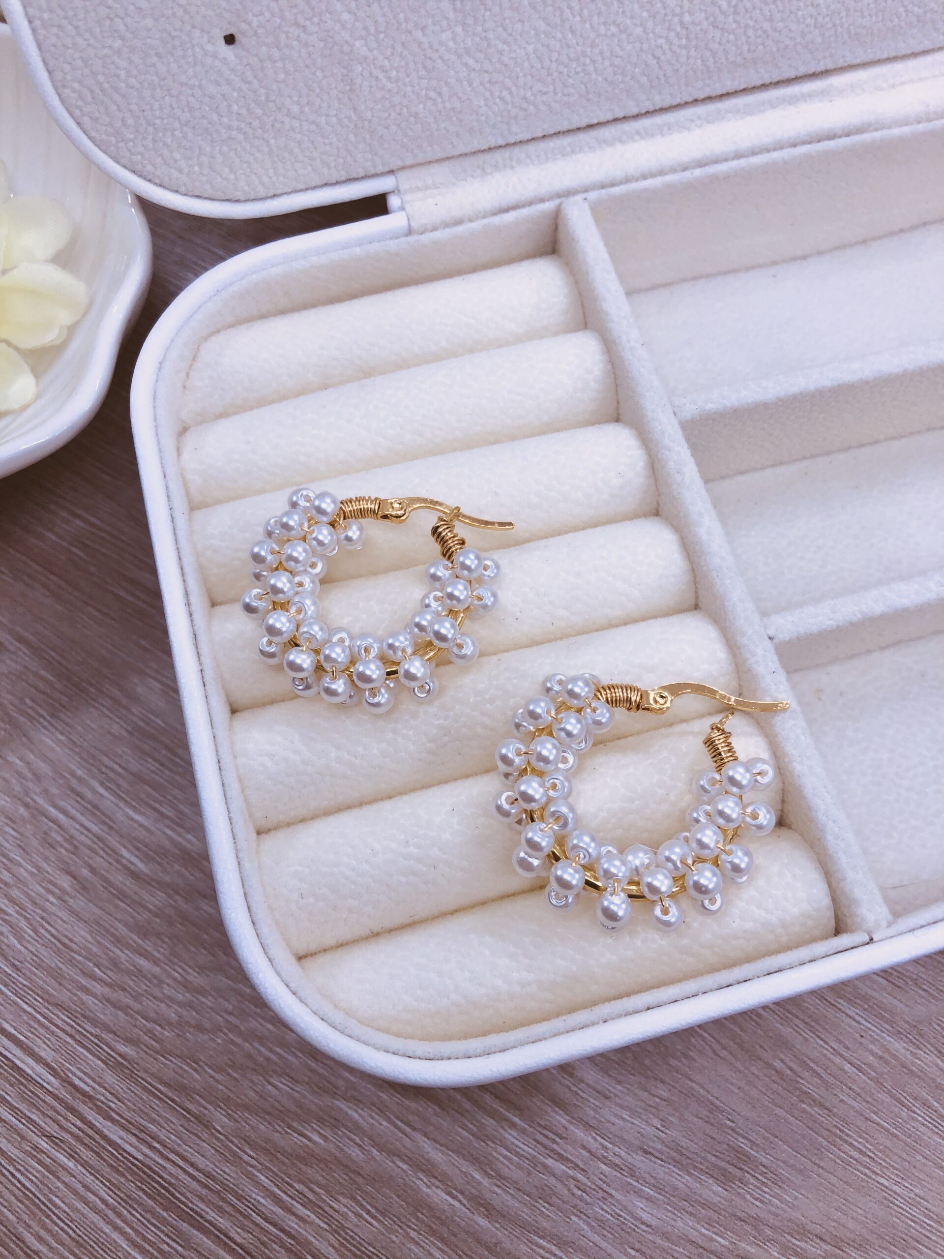 Candonga circulo Peque�o tejido en perlas