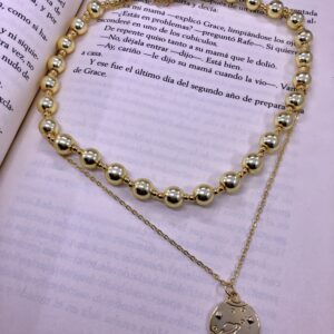 Collar Doble Dorado �Planetas�