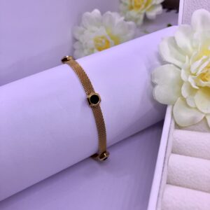 Pulsera Plana Circle Black