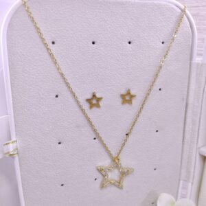 Set Estrella Incrustaciones: collar con topos