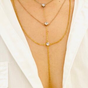 Set Goshenita Entrelazado: Collar con topos