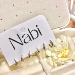 Mini Set x 3 pares Plateado